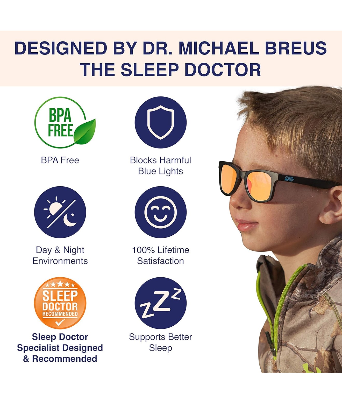 Retail $40 Kids Blue Light Blocking Glasses