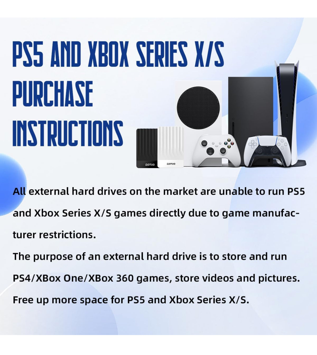 Retail $54 PS/XBOX External Hard Drive