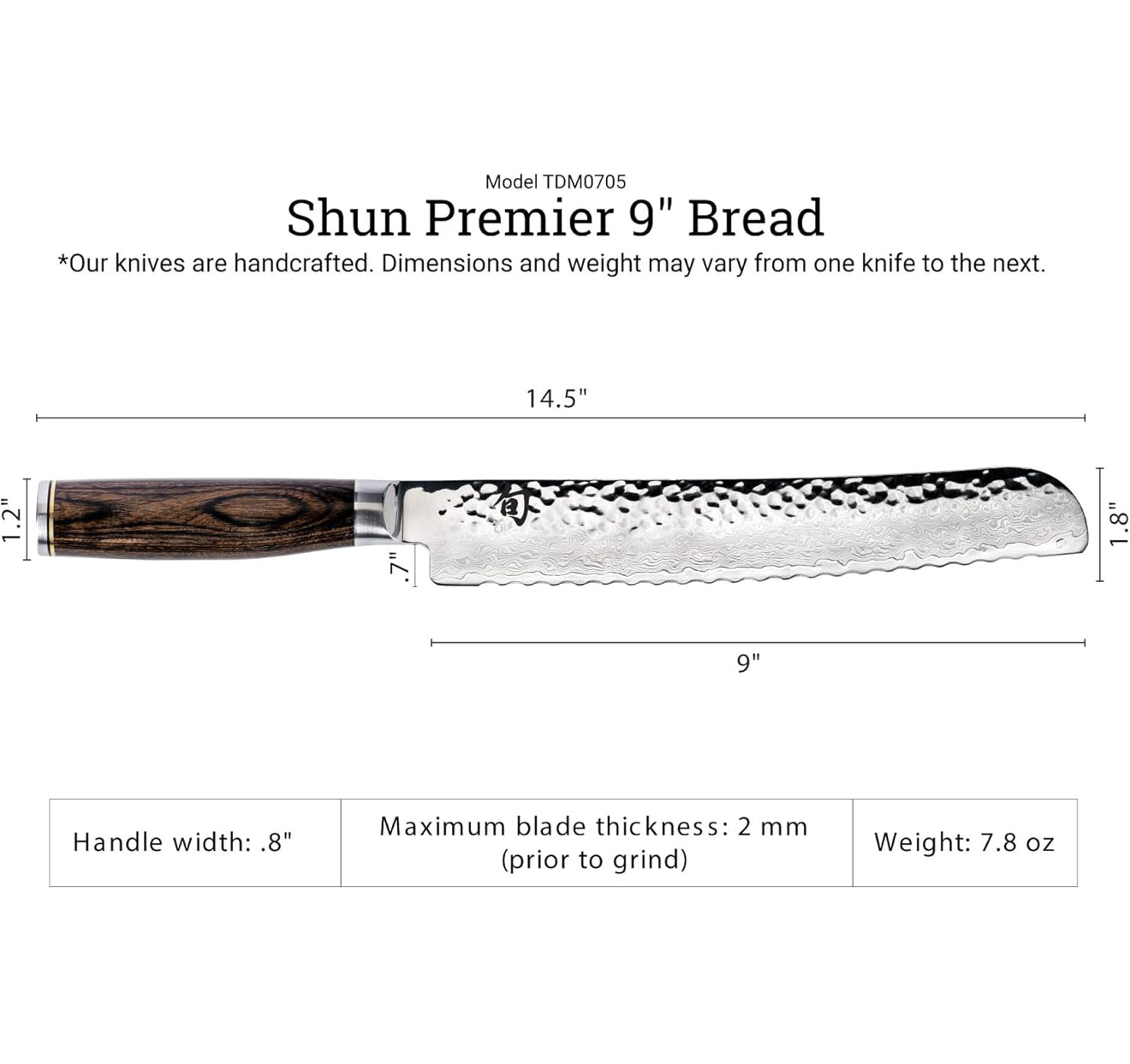 Retail $210 BREAD KNIFE