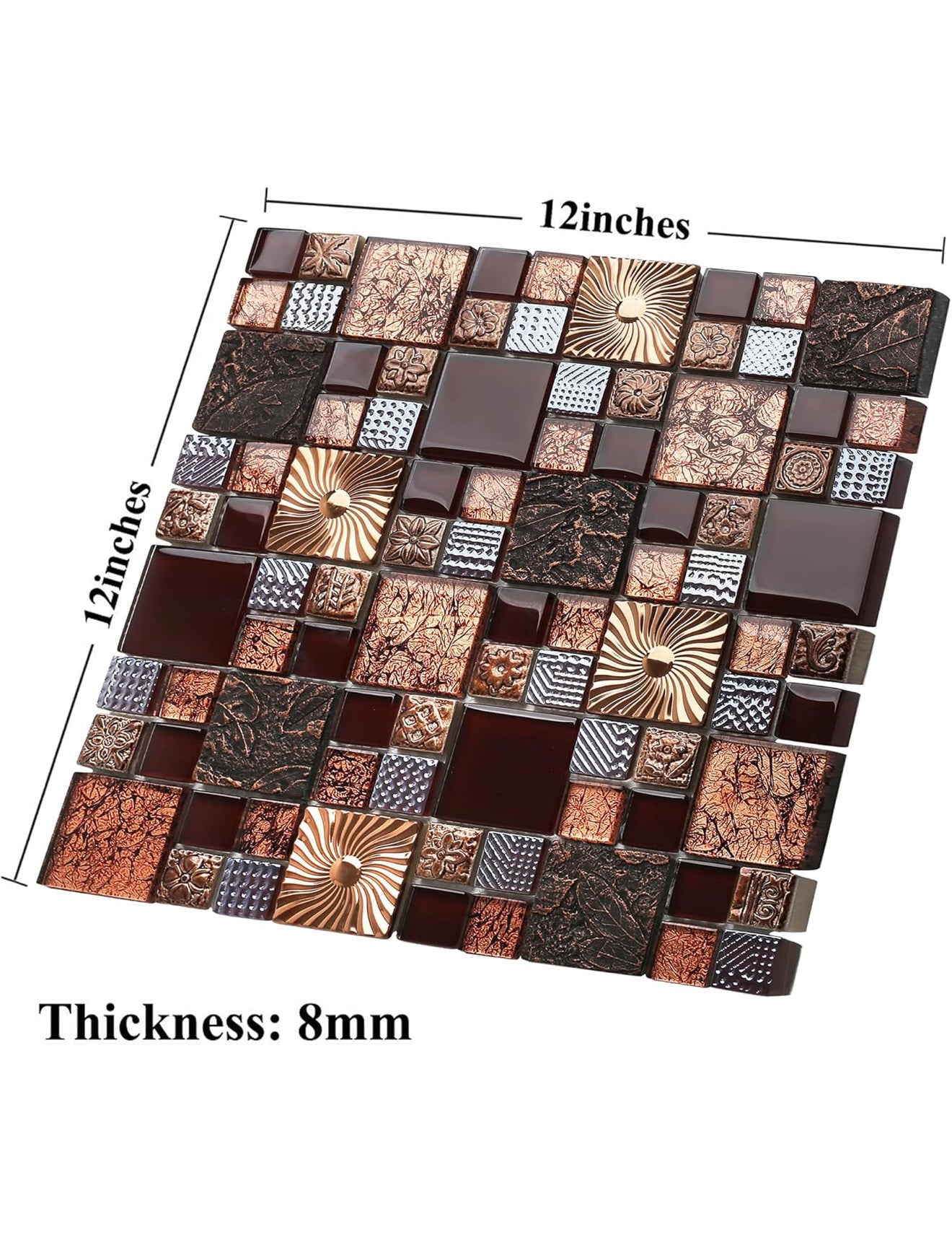 Retail $85 Glass Mosaic Tile