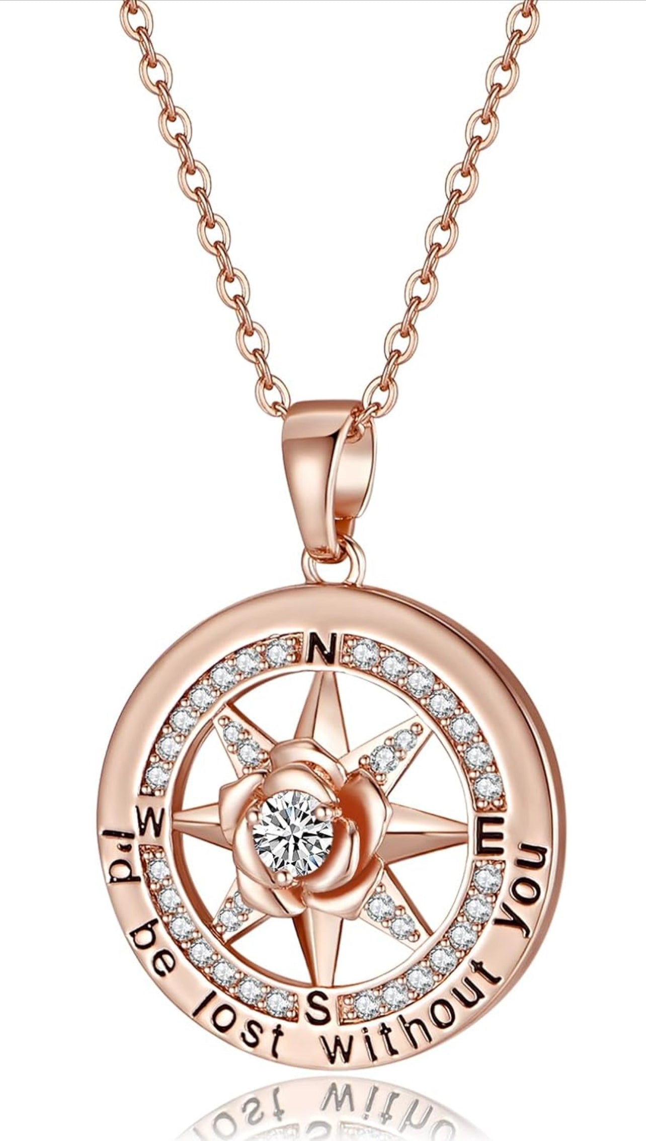 Retail $140 Rose Gold Compass Necklace