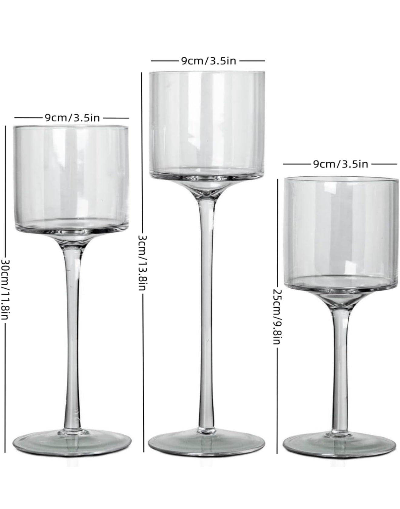 Retail $35 Glass Candleholders