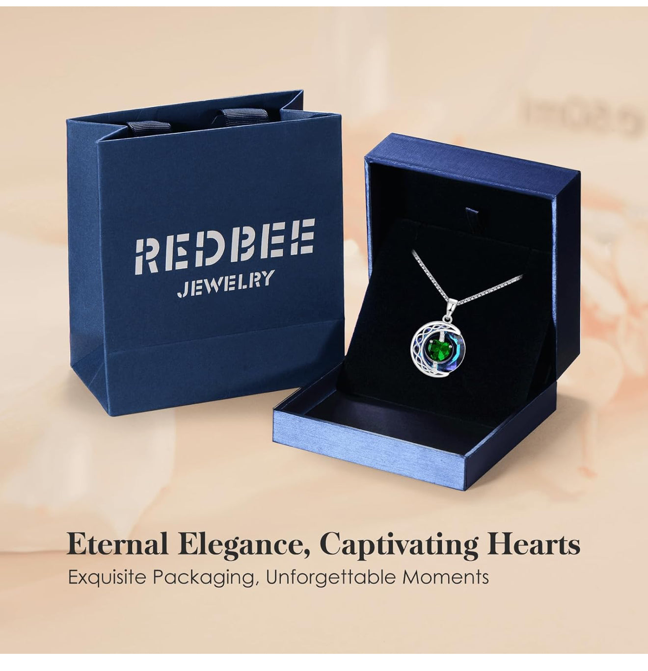 Retail $130 Emerald Heart Necklace