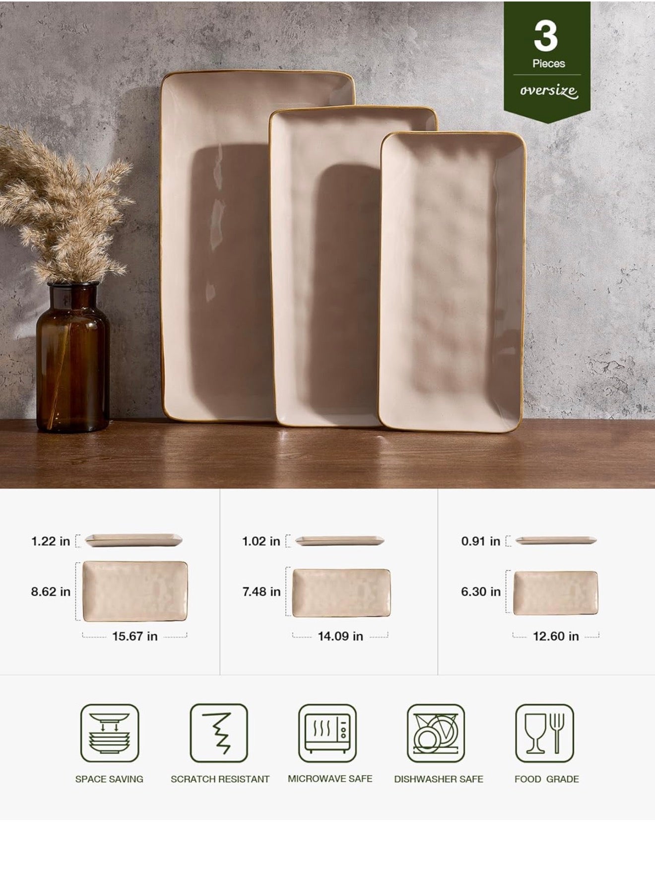 3Pc Serving Platters