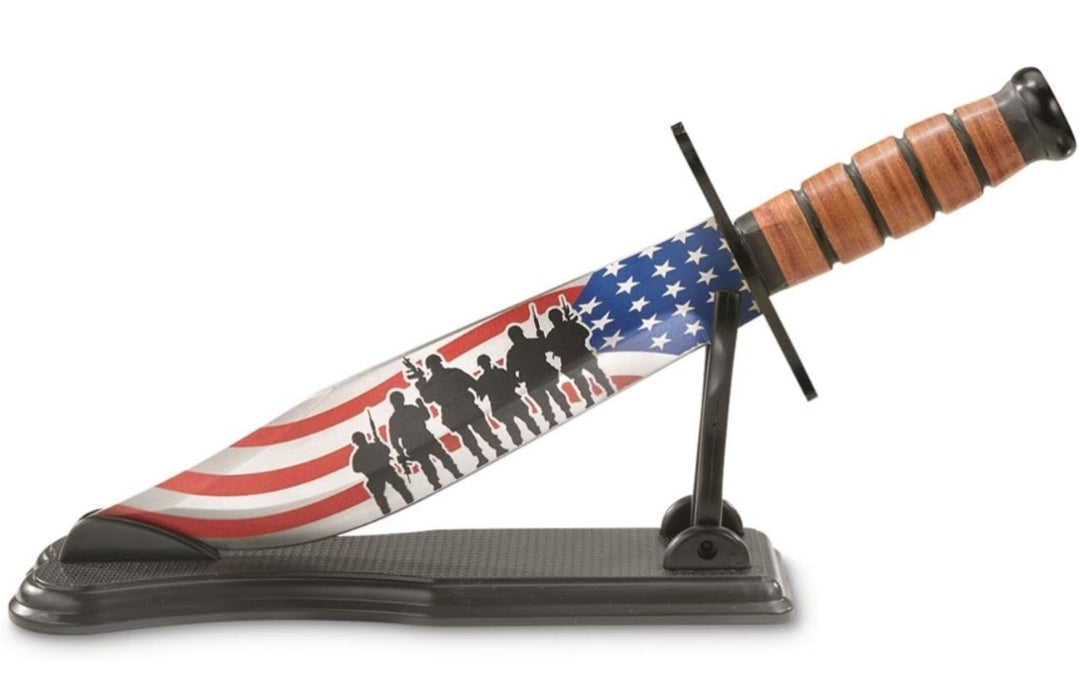 14" flying US Flag