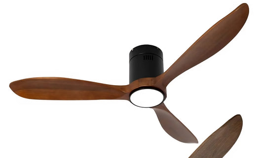 Retail $280 52in Fan with Light and Wooden Blades