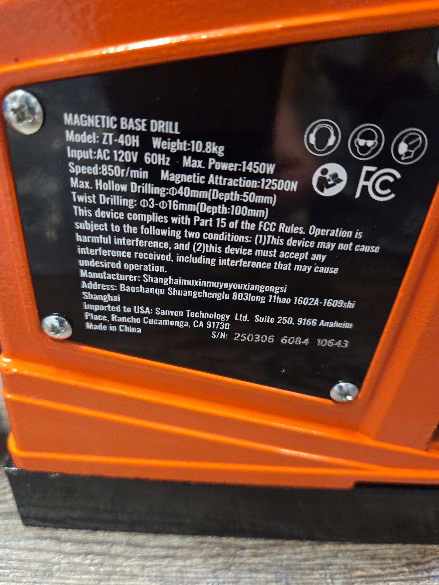 Retail $320 Vevor Magnetic Base Drill