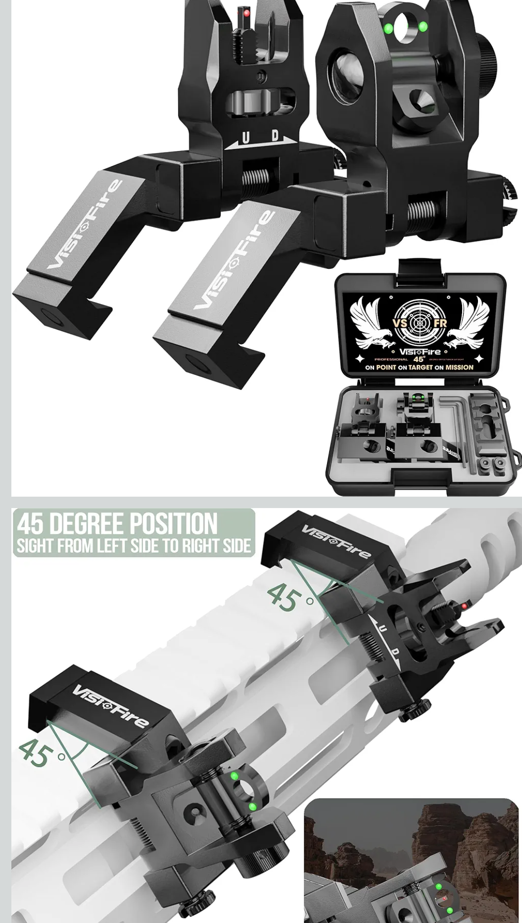45 Degree Offset Iron Sights