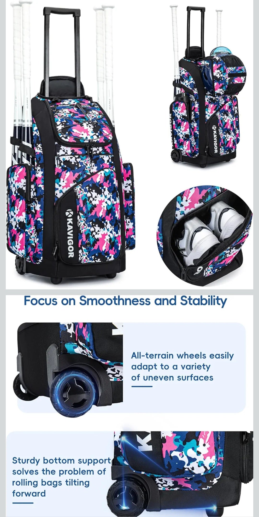 Retail $130 Kavigor Softball/Baseball Bag