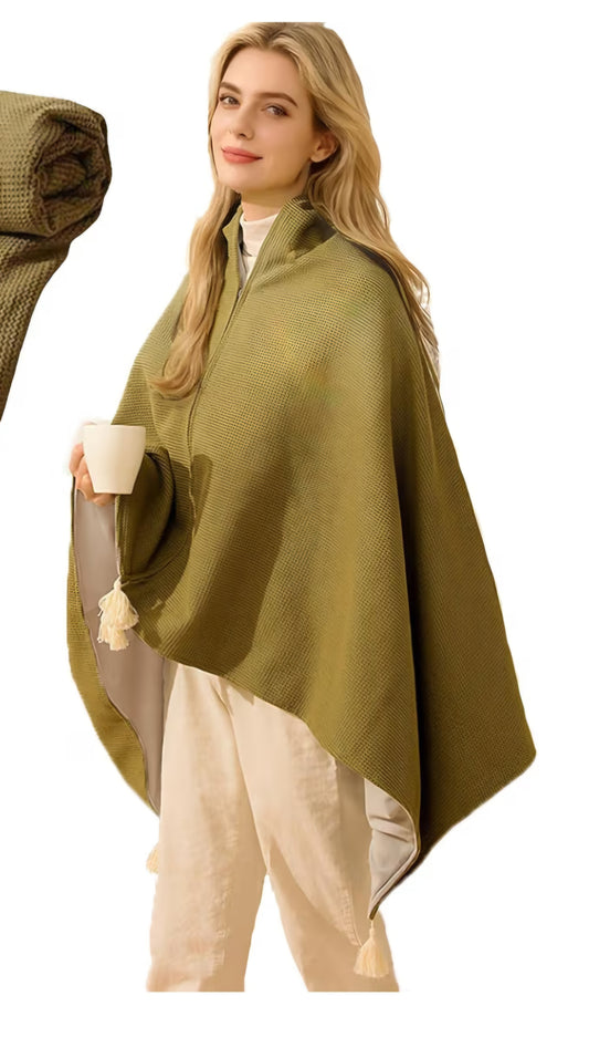 Retail $20 Green Heated Shawl Wrap