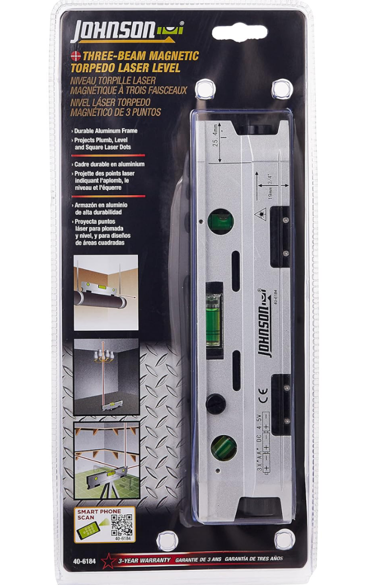 Retail $122 Three Beam Magnetic Torpedo Laser Level