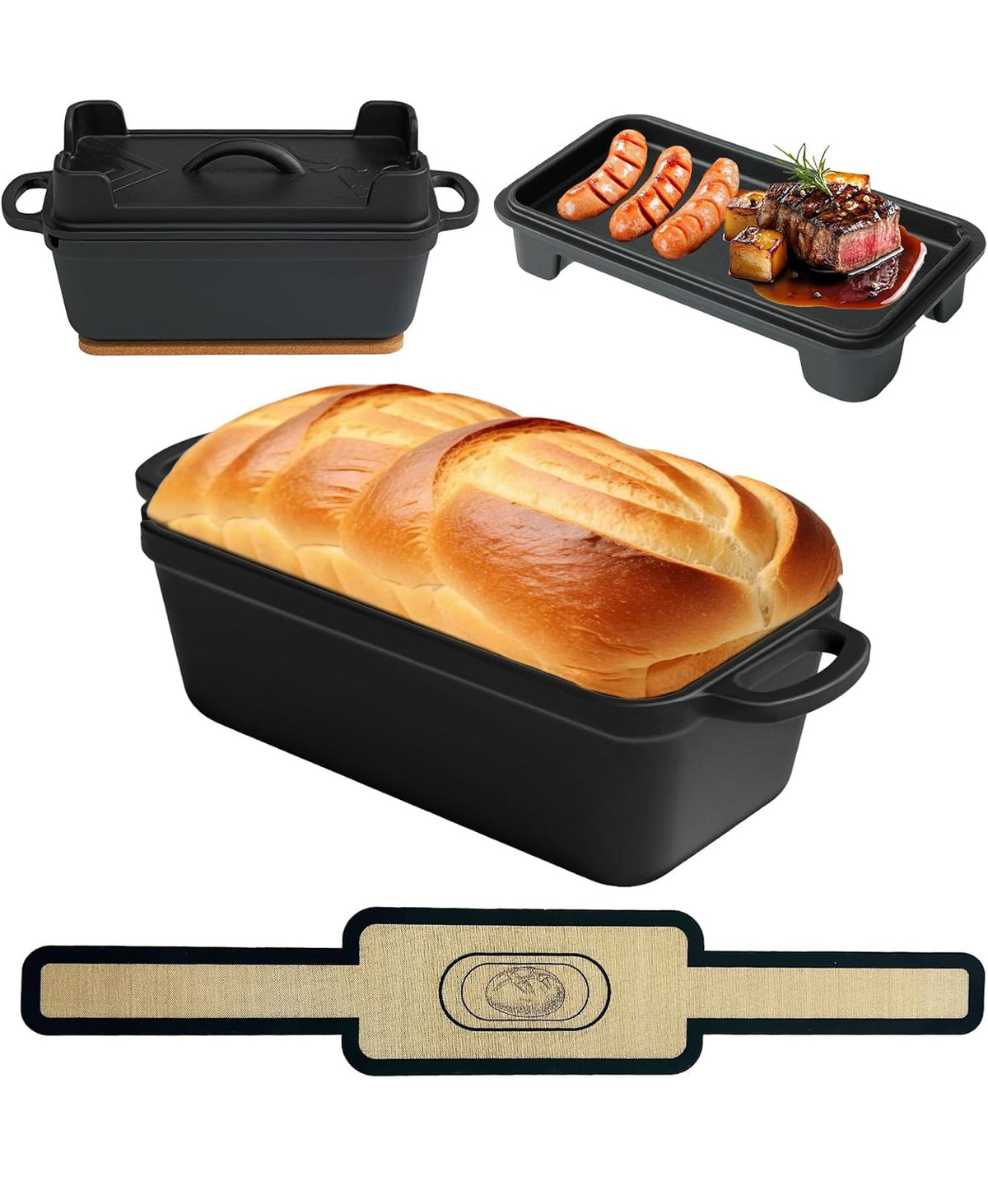 Dual Cast Iron Bread Pan Retail $44