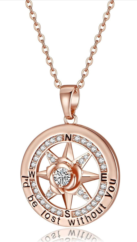 Retail $140 Rose Gold Compass Necklace