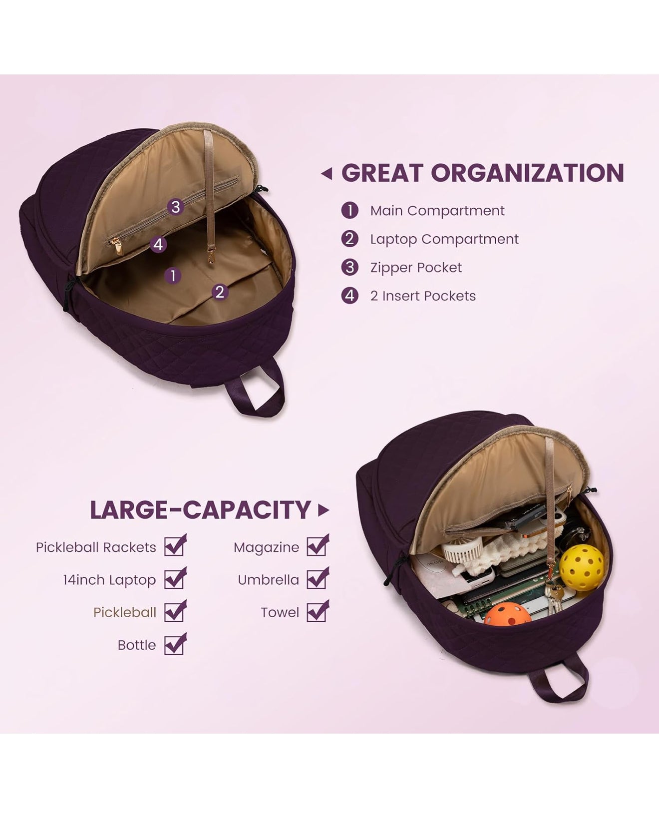 Retail $43 Tennis/Pickleball Backpack