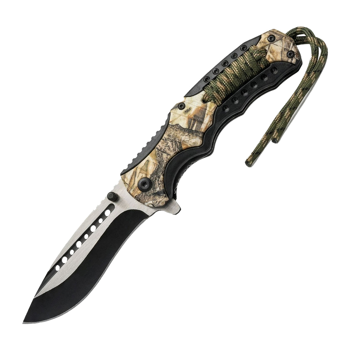 Knife with paracord