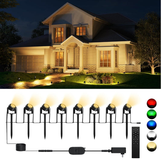 Outdoor Spotlight 8-light Retail $80