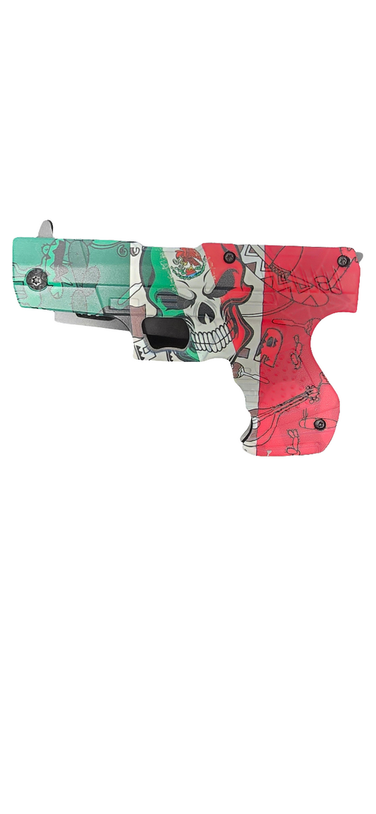 Mexican flag gun knife
