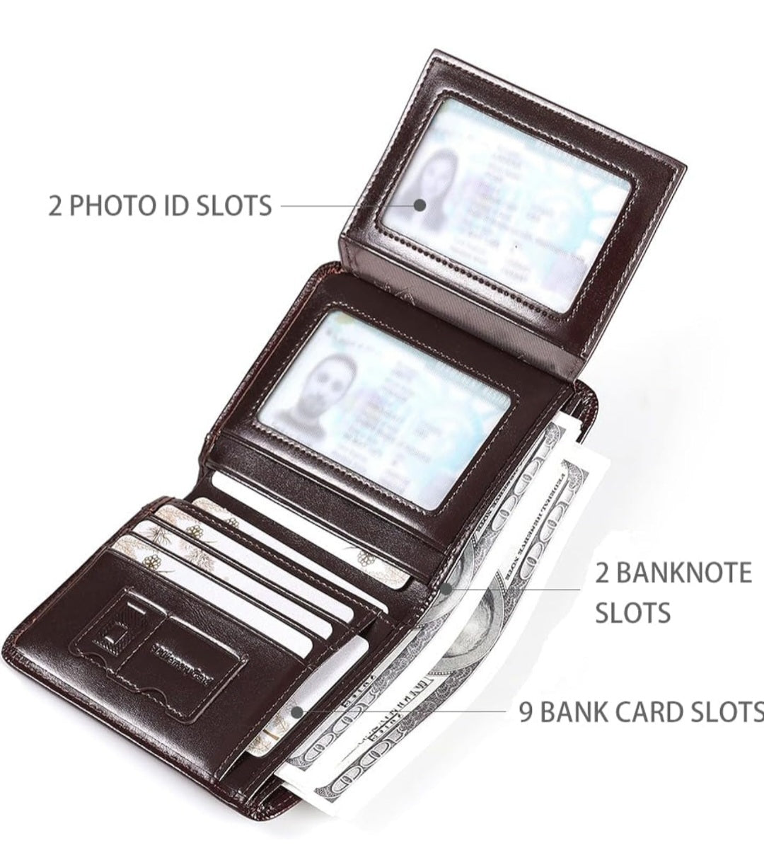 Retail $26 Manbang Black Leather Wallet