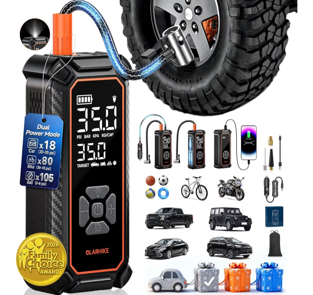Retail $38 Larhike Portable Tire Inflator