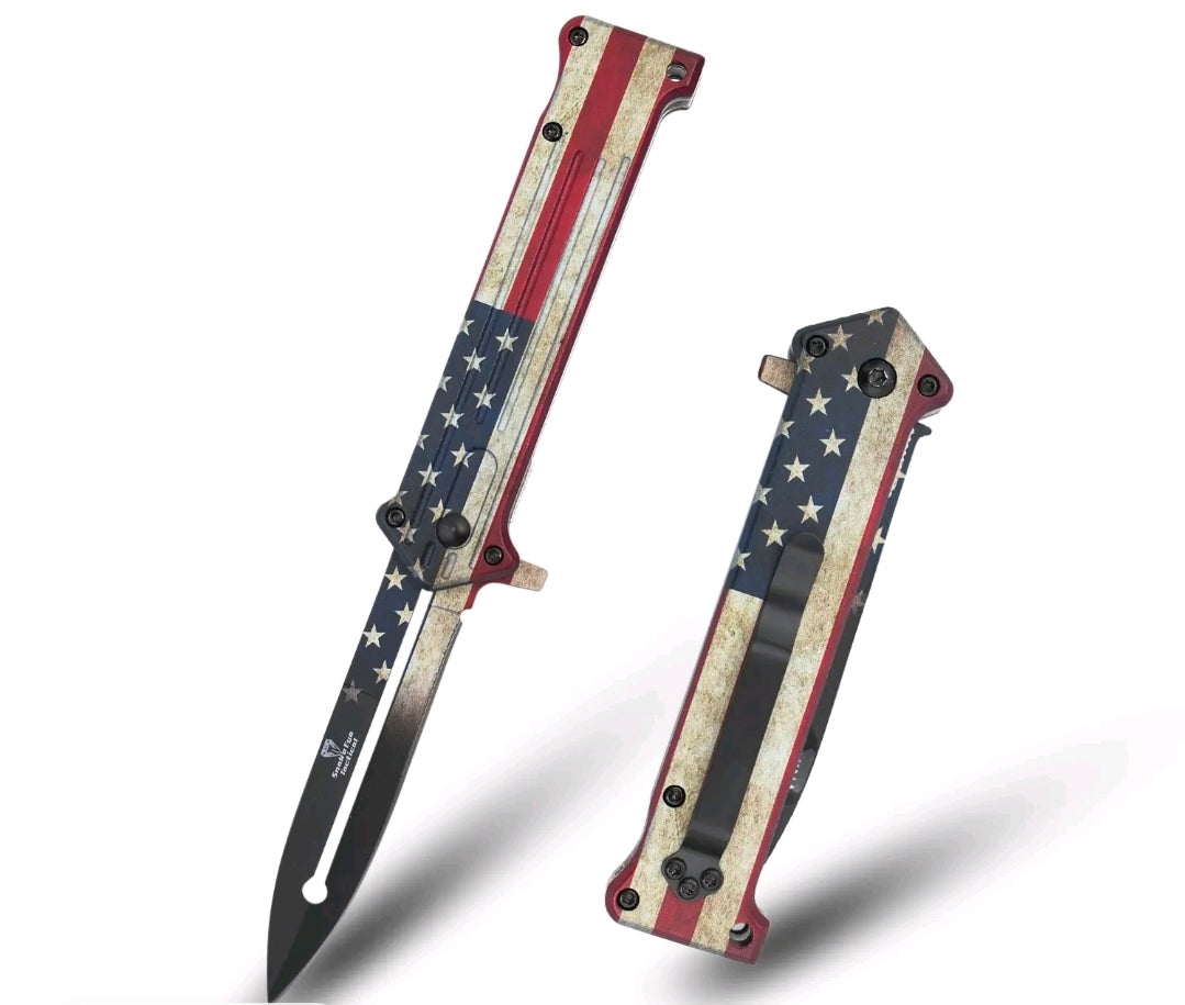 8" US Flag Knife