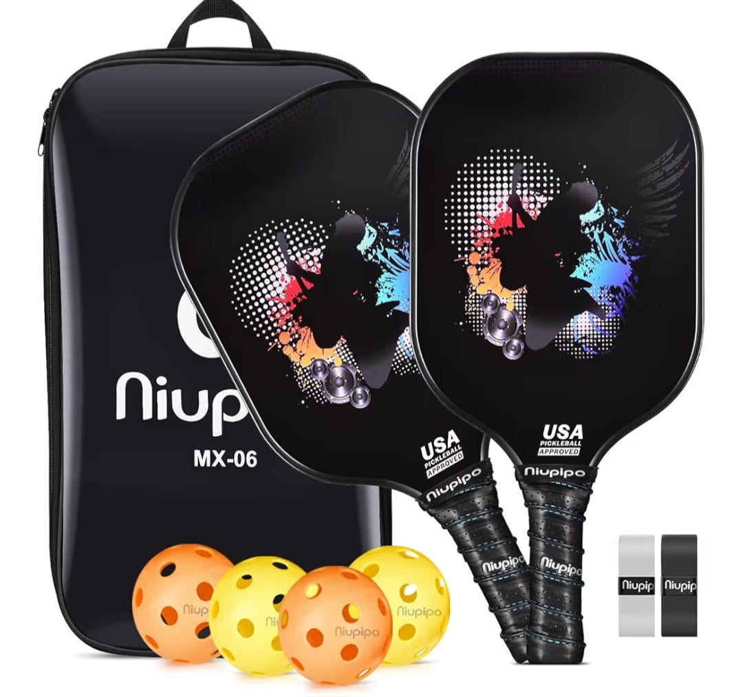 Retail $50 Niupipo Pickleball Paddles and Balls
