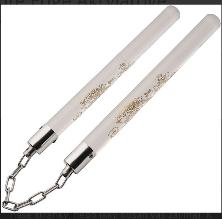 11.75" Gold Dragon Nunchucks
