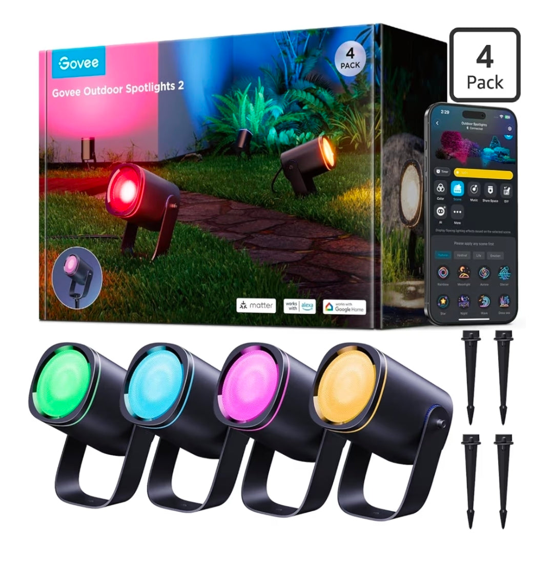 Govee Outdoor Spotlights 2 Retail  $170