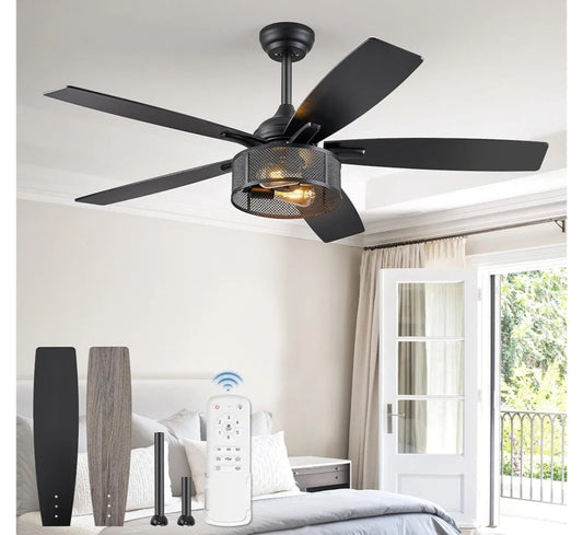 Retail $110 52in Black Ceiling Fan