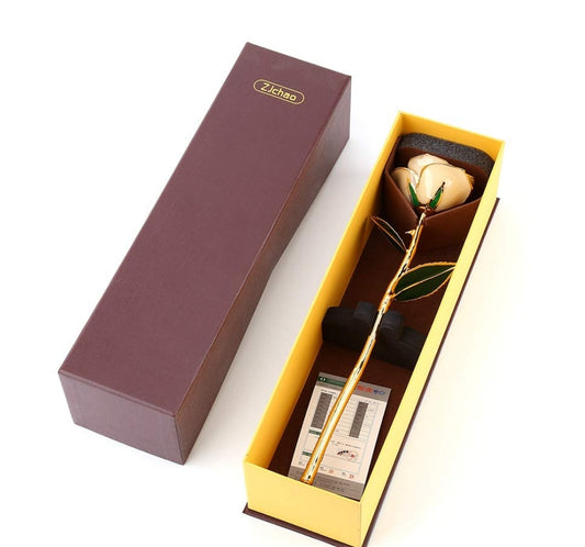 Retail $40 24k Dipped Gold Rose