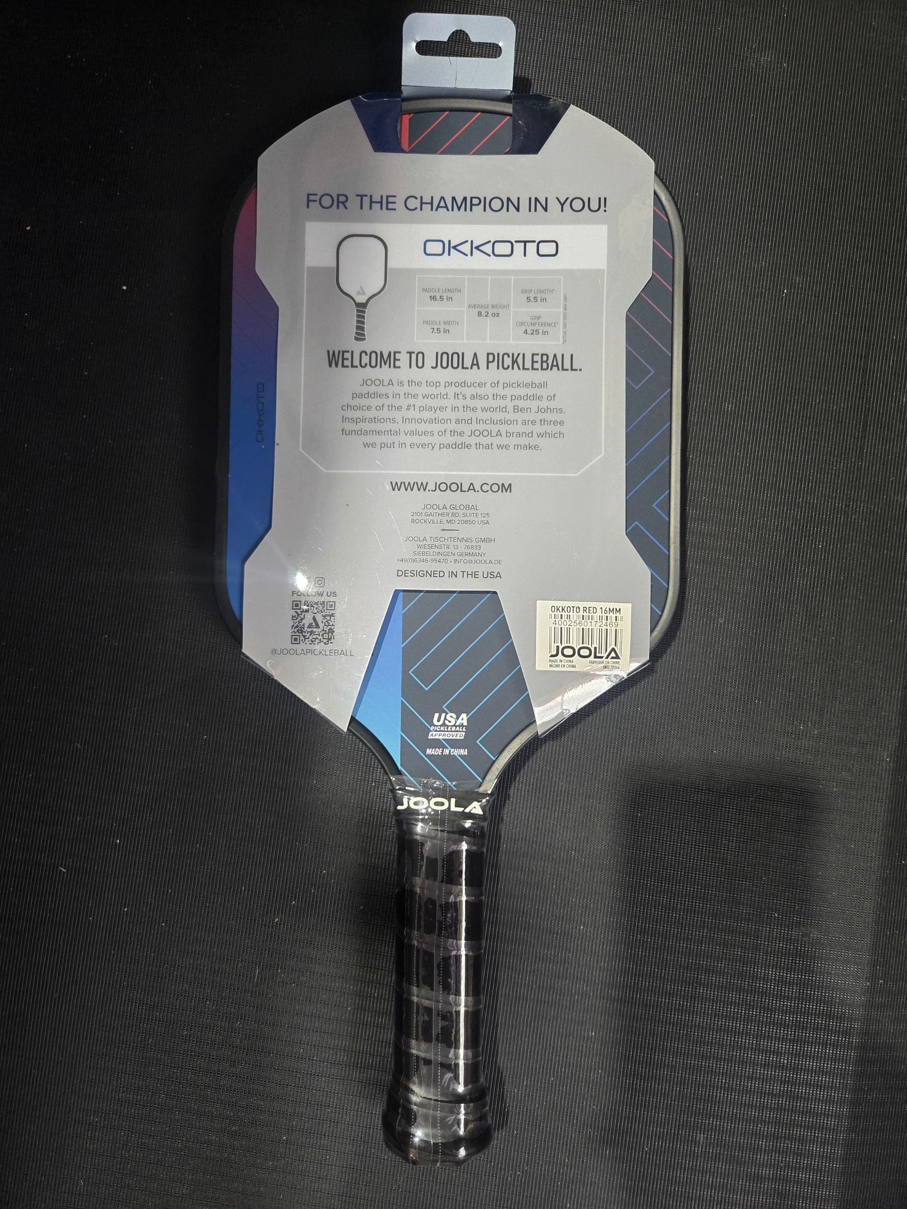 Retail $100 Joola Pickball Paddle 16mm