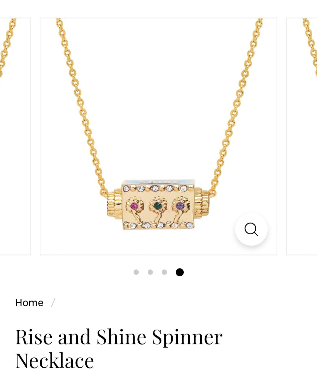 Retail $80 Rocksbox Rise & Shine Spinner Necklace