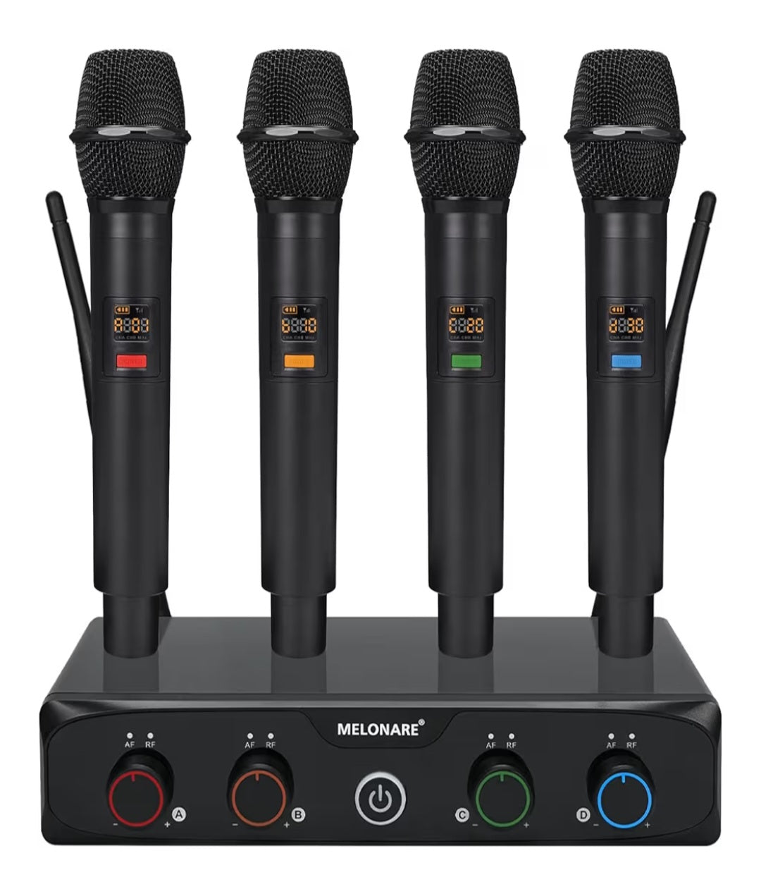 Retail $120 MWM-41 Quad-Channel Wireless Microphone System Melonare