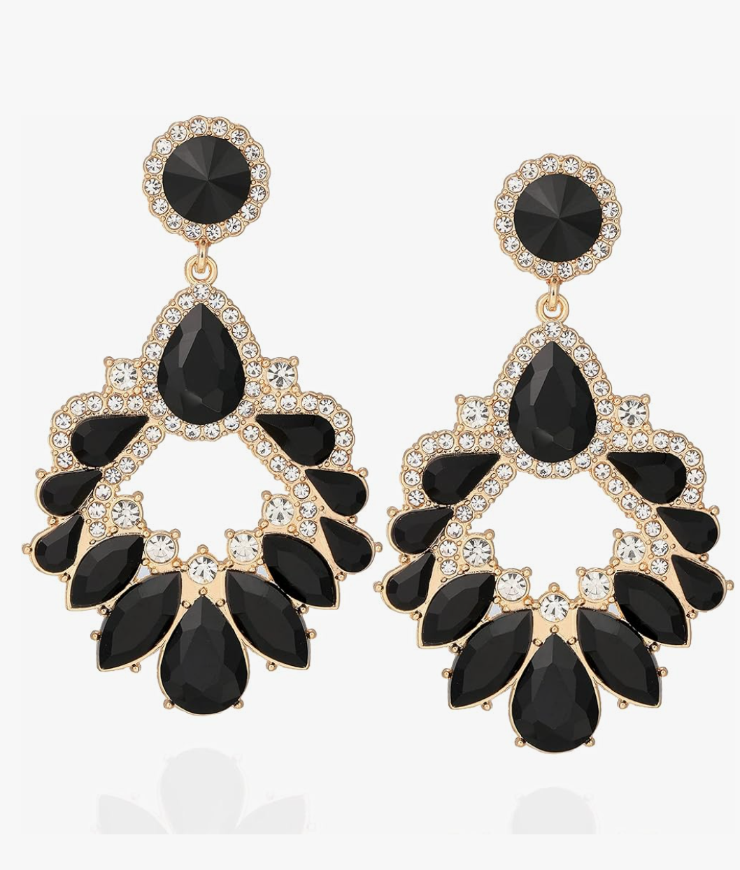 Black Crystal Earings