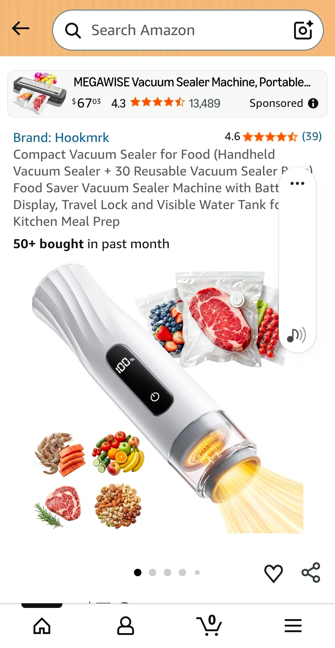 Vacuum Sealer Retail $50