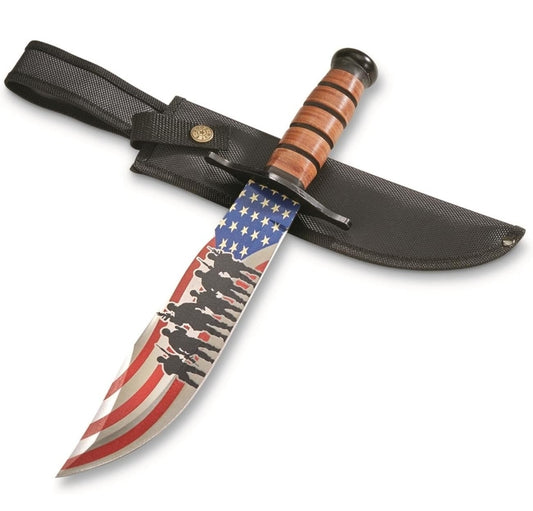 14" flying US Flag