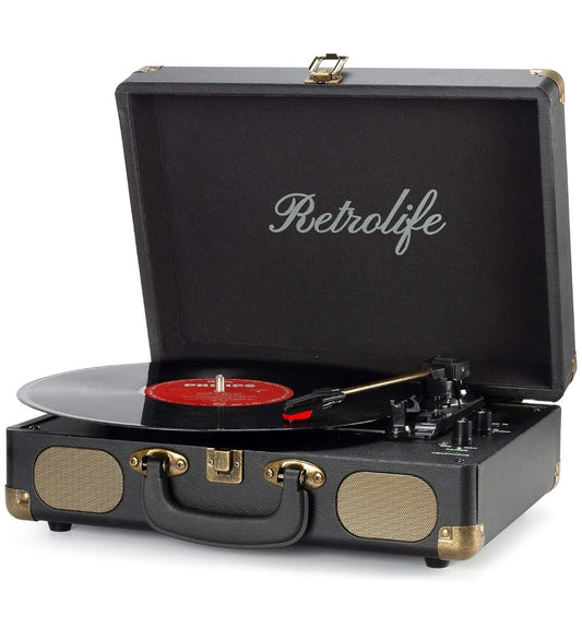 Vintage Suitcase Record Table Retail $59.99