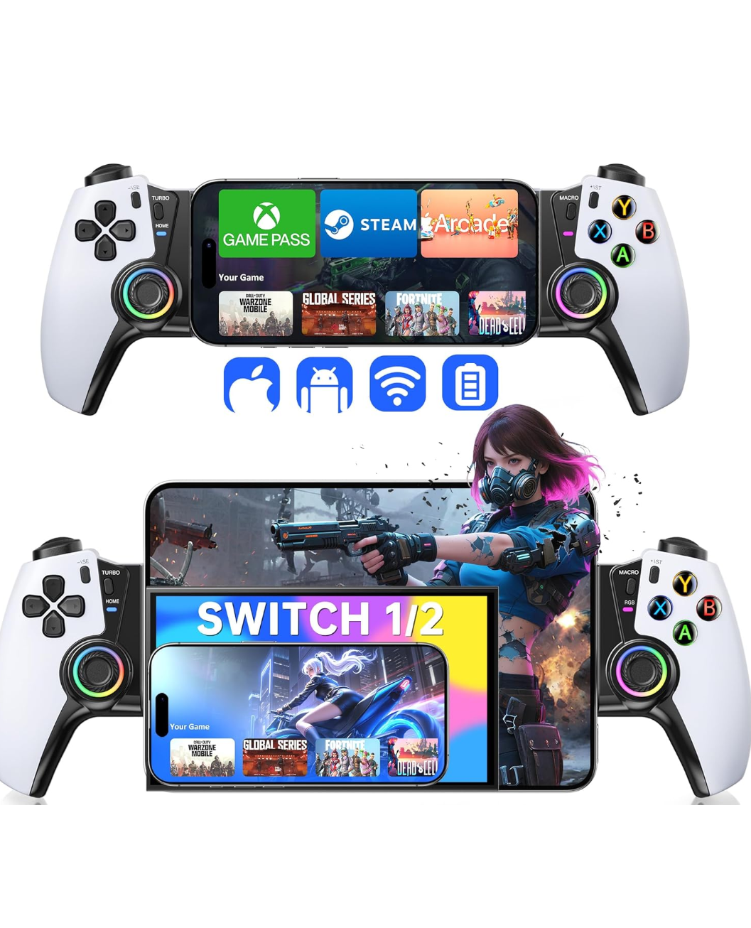 Mobile Gaming Strech Controller