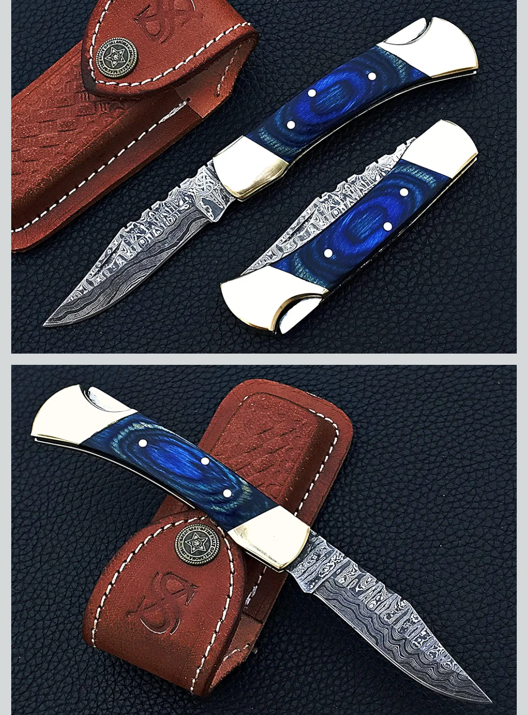 Damascus Pocket Knife
