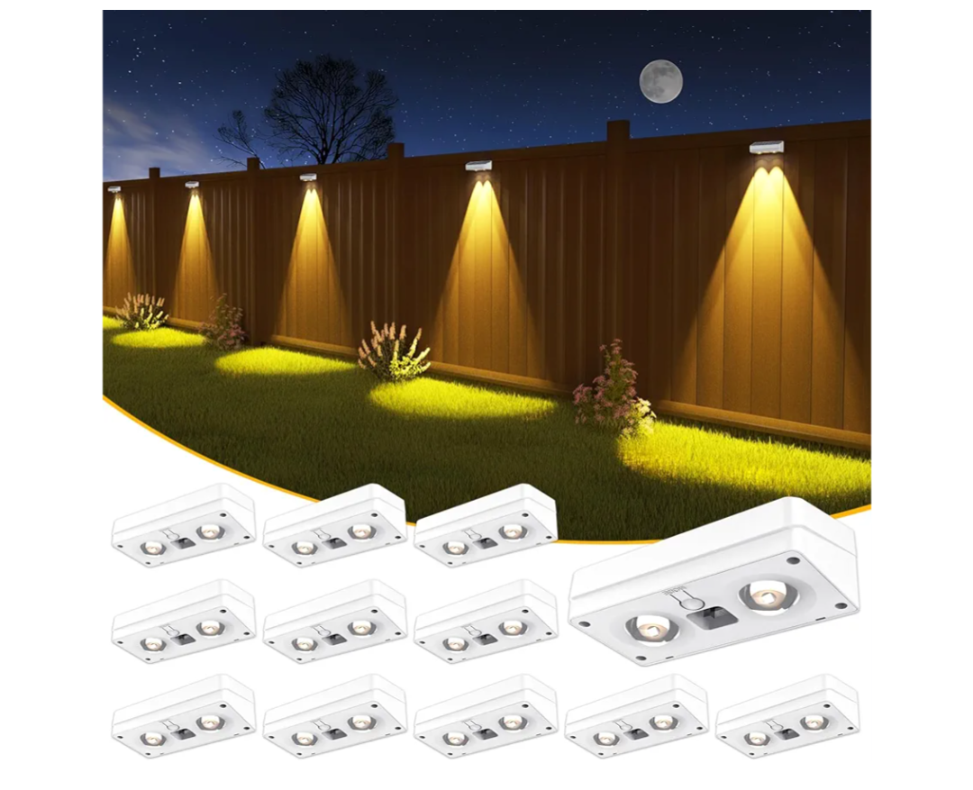 Solar Fence Lights Retail $60