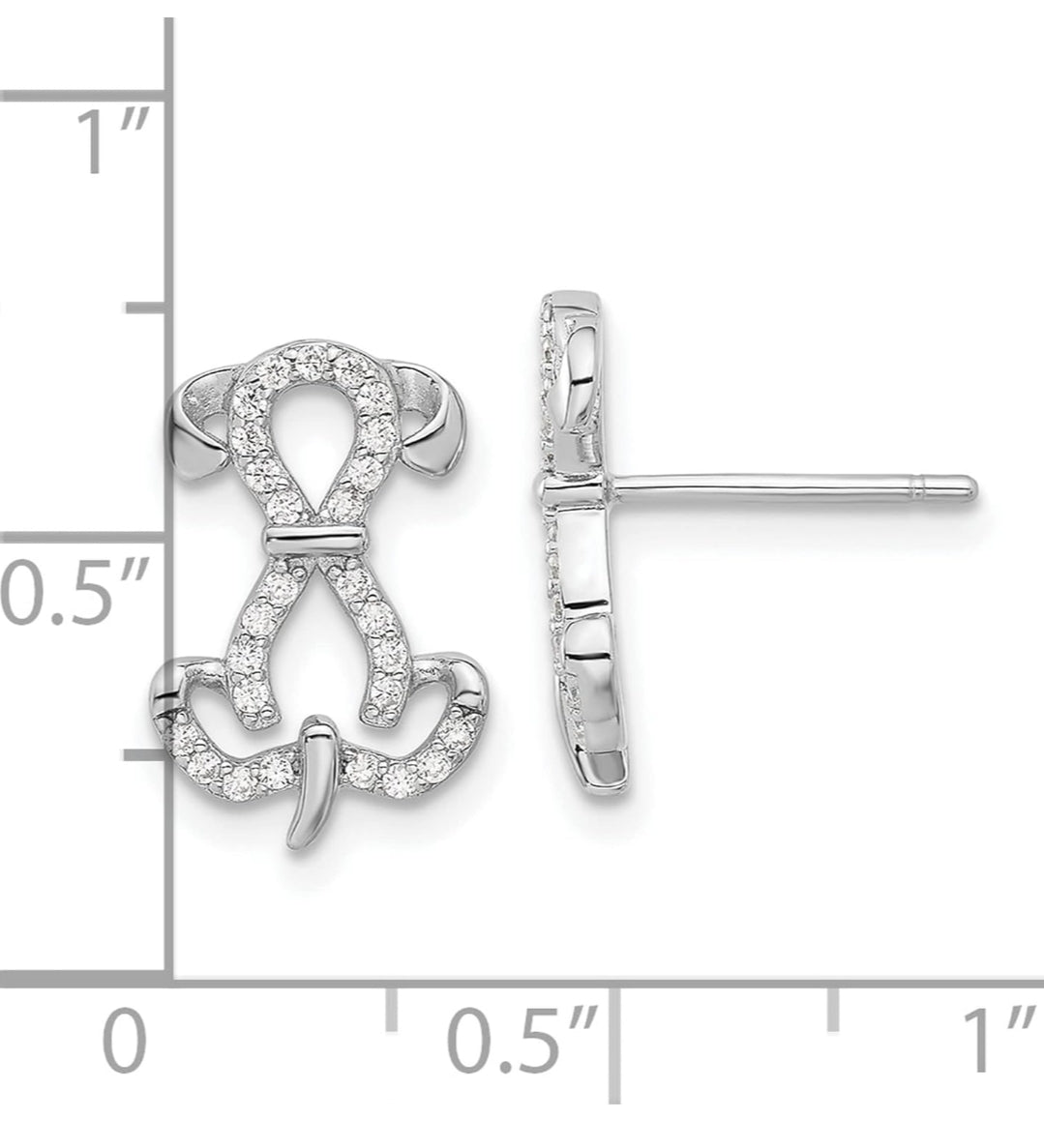 Puppy Dog Earrings 925 S
