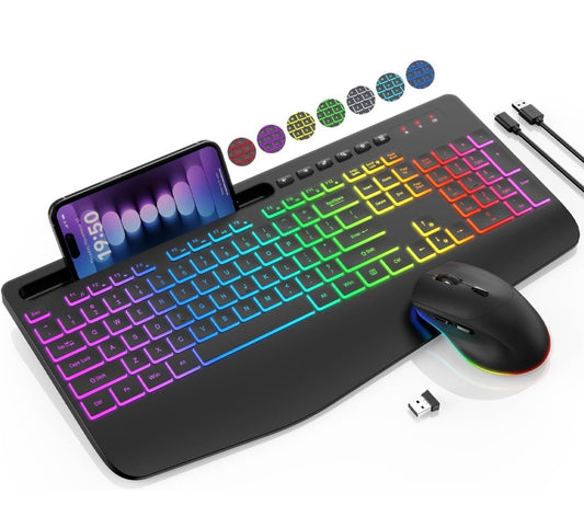 Wireless Backlit Keyboard and Mouse Retail $43