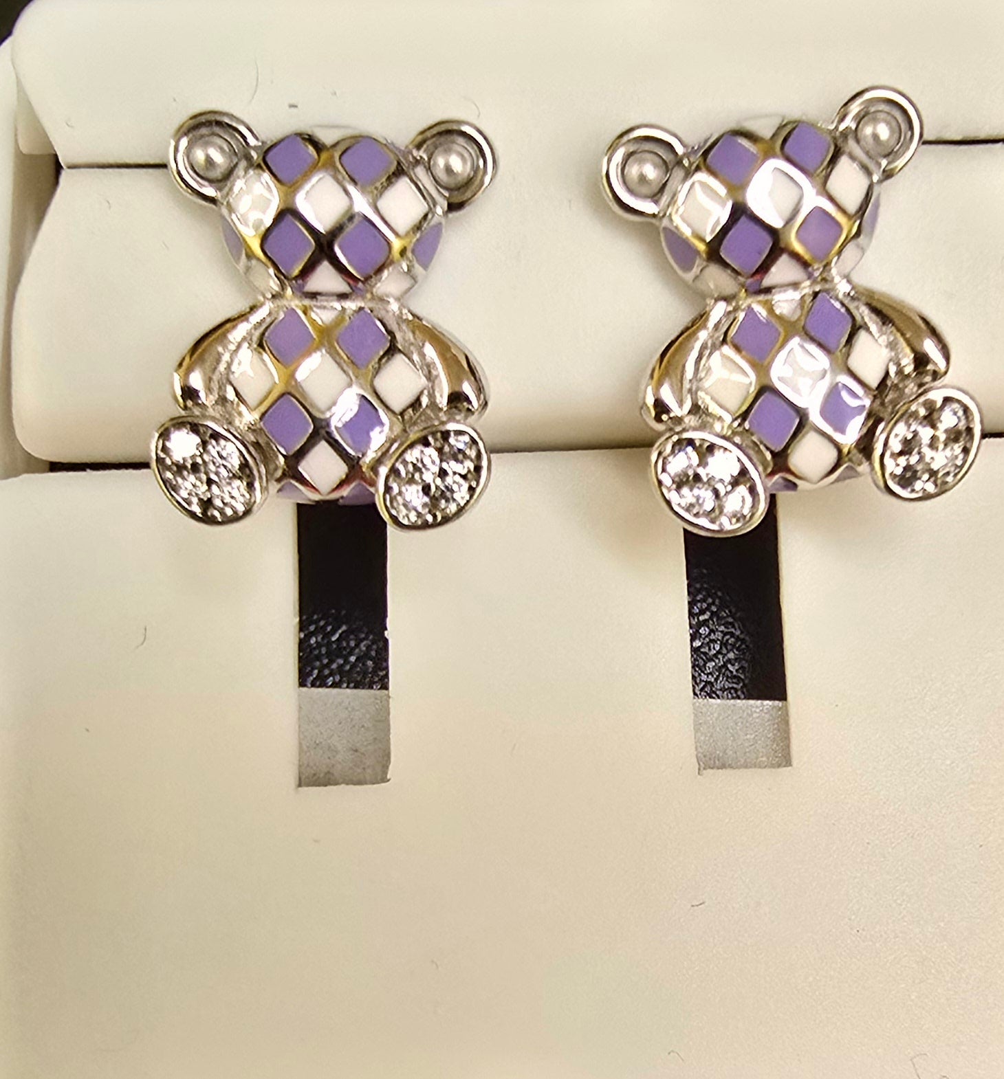 Teddy Bear Earrings 925 S