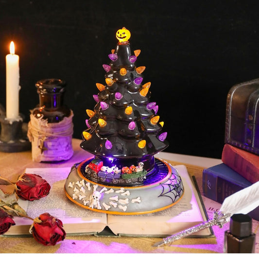 Retail $50 Halloween Tree With Train